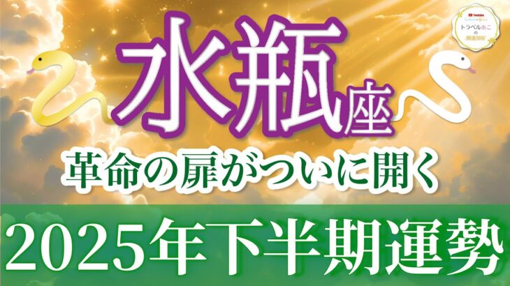【水瓶座🐍2025下半期】あなたの人生が思い通りに動き出す！全てがスムーズに展開する怒涛の半年間🌊[運勢リーディング＆タロット＆オラクル]