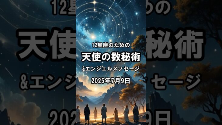 ✨12星座のための天使の数秘術＆エンジェルメッセージ✨ 2025年7月9日#12星座 #天使 #数秘術 #占い #shorts