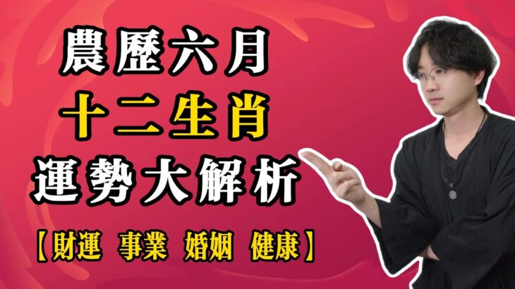 农历六月十二生肖运势大解析【财运 事业 婚姻 健康】#2025年運勢  #紫微斗数 #命理知識 #事业 #预测 #财运 #财富 #感情 #风水 #八字 #十二属相  #财富  #钱 #赚钱 #偏财运