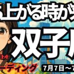 【双子座】♊️2025年7月7日の週♊️立ち上がる時が来た。最後までやり切り、良い結果をもたらす。ふたご座。タロットリーディング