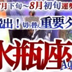 水瓶座 7月下旬~8月初旬運勢【どでかいチャンスで運命切り替わる神運気！】超シンクロリーディングに興奮！　みずがめ座　2025年 ８月運勢　タロットリーディング　Aquarius　August