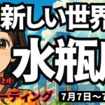【水瓶座】♒️2025年7月７日の週♒️凄く新しい世界へ行く。素敵な方とともに。そして、取り越し苦労は終わらせて。みずがめ座。タロットリーディング