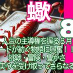 蠍座♏️８月＊人生の主導権を握る８月　カードが紡ぐ物語に興奮！！　挑戦・冒険・豊かさ　いよいよ実りを受け取ってさらなる高みへ！＊魂のリーディング