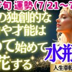 【♒水瓶座さん💖7月下旬・後半運勢】〈貴方の才能はまもなく多くの称賛を浴びる✨自分のチカラを信頼して目標の達成を信じて進もう👍〉 人生幸転タロットリーディング 占い みずがめ座 太陽星座・月星座