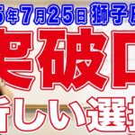 2025年7月25日【獅子座新月】突破口！新しい選択　切り替わる