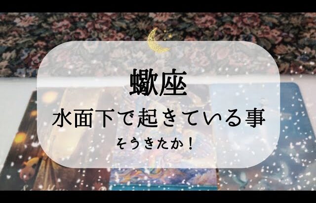 【蠍座】【準備完了】水面下ではすごいことになってます😮