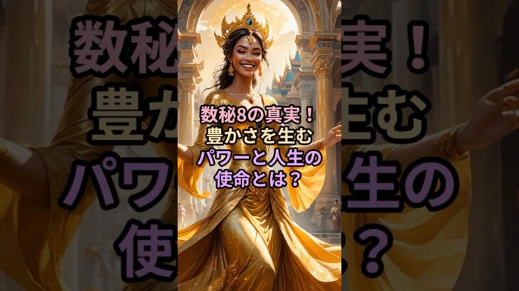 数秘8の真実！豊かさを生むパワーと人生の使命とは？【 数秘術 運命数 スピリチュアル 】