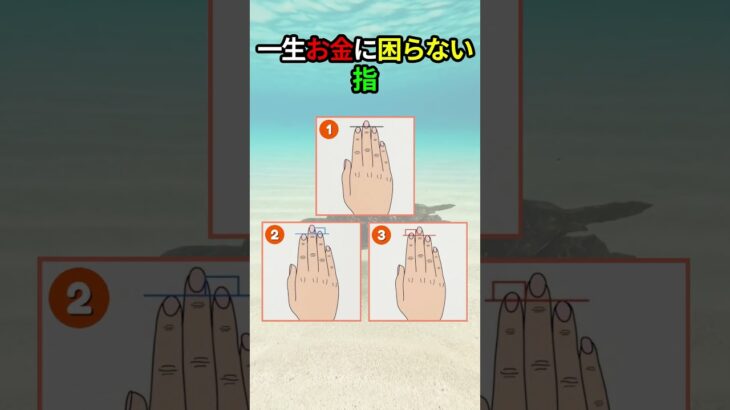 指の長さで見る金運 #お金持ち手 #金運