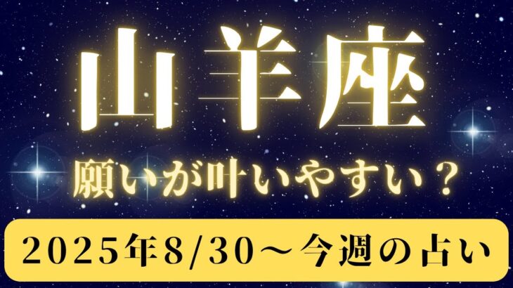 山羊座♑️【願いが叶う予感✨でも裏に要注意‼️】