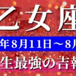 乙女座 【 おとめ座 ♍ 】週間リーディング( 2025年 8月11日の週) 鳥肌が立つ奇跡の神展開！祝福の波が押し寄せる週✨🔑 乙女座 2025年8月 タロット占い