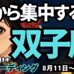 【双子座】♊️2025年8月11日の週♊️心から集中する時。正直に生きることで、大きな勝利に向う。ふたご座。タロットリーディング