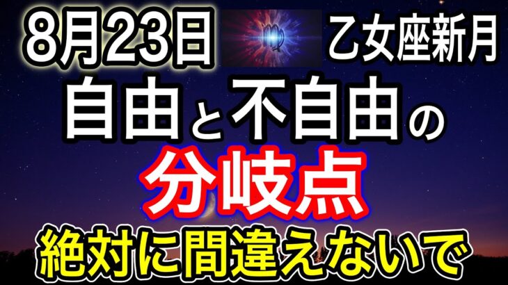 乙女座新月2025年8月23日【重要】人生を好転させる再調整のエネルギー！本音で生きる分岐点、選択と決断から逃げないで！【COCORO Platinum】