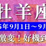 牡羊座 タロット 【 おひつじ座 ♈ 】週間リーディング( 2025年 9月1日の週) 神展開！挑戦で未来が開く✨🔑 牡羊座 2025年9月 タロット占い