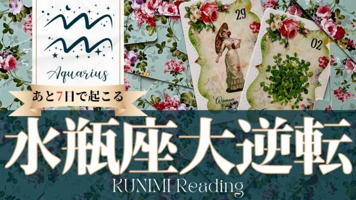 水瓶座♒あと7日で起こる大逆転🍀どんな？🍀アドバイス🌝月星座みずがめ座さんも⭐タロット⭐オラクルカード⭐ルノルマンカード