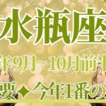【みずがめ座】9月全体～10月前半の運勢　ちょっと恐いくらい…今年1番のカード展開になりました💎✨ありのままで、そのままで最強です💪あなたらしく🍀【水瓶座 ９月】【水瓶座 １０月】タロットリーディング