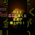 現金をここに置くと金運が爆上がり！