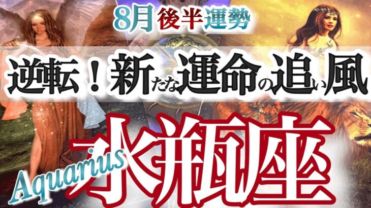 水瓶座 8月後半運勢【運命の追い風吹く！重荷を降ろして再スタート】本当に大切なモノを思い出す　みずがめ座　2025年 ８月運勢　タロットリーディング　Aquarius　August