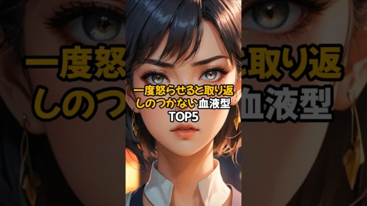 一度怒らせると取り返しのつかない血液型TOP５#shorts