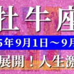 牡牛座 タロット 【 おうし座 ♉ 】週間リーディング( 2025年 9月1日の週) ギフト！気づきが人生を激変させる週✨🔑 牡牛座 2025年9月 タロット占い