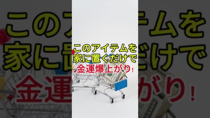 このアイテムを家に置くだけで金運爆上がり！