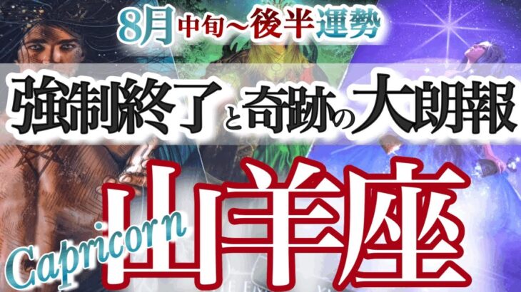 山羊座 8月中旬~後半運勢【整いました！好機到来でさあ次へ】本当に大切なモノは見えにくい　　やぎ座　2025年　8月　タロットリーディング　  capricorn　August