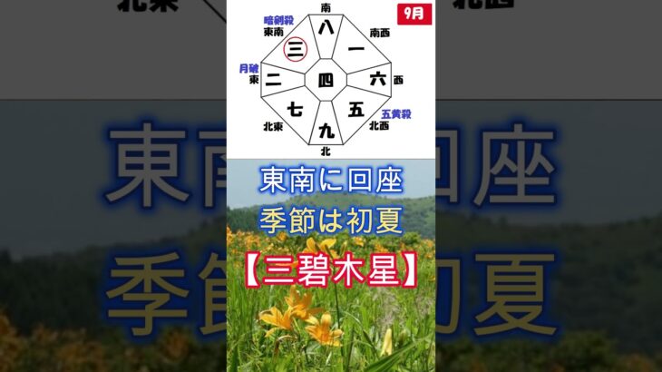 三碧木星、2025年9月の運勢、信用される時、運気は旺盛、優柔不断と遅延に注意、#shorts