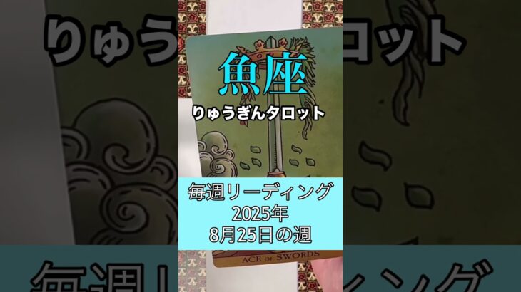 魚座の8月25日の週#りゅうぎんタロット #占い #魚座