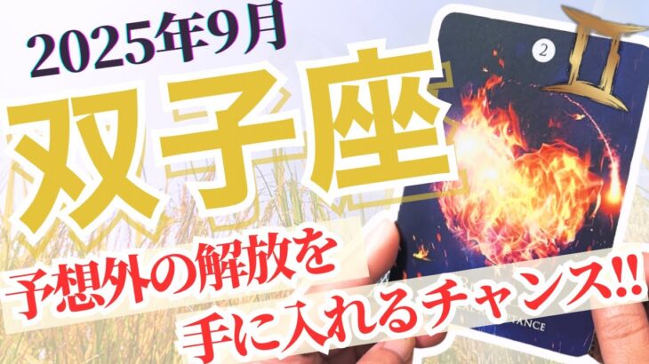 【予想外の解放を手に入れるチャンスが巡ってきます🙌🏼💖✨しっかり受け取っていきましょう✊🏼🎶】🔮双子座2025年9月タロットリーディング🔮