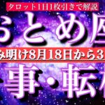 乙女座♍︎ お盆明け8月後半【仕事・チャンス】1日単位でタロットリーディング💫成功？転機は？