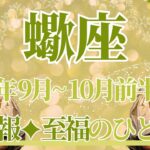 【さそり座】9月全体～10月前半の運勢　やったー！大吉報🥰人生がグーっと楽しくなるとき✨まさに至福の時間…心と身体のメンテナンス、ゆっくり休んでね🌈【蠍座 ９月】【蠍座 １０月】タロットリーディング