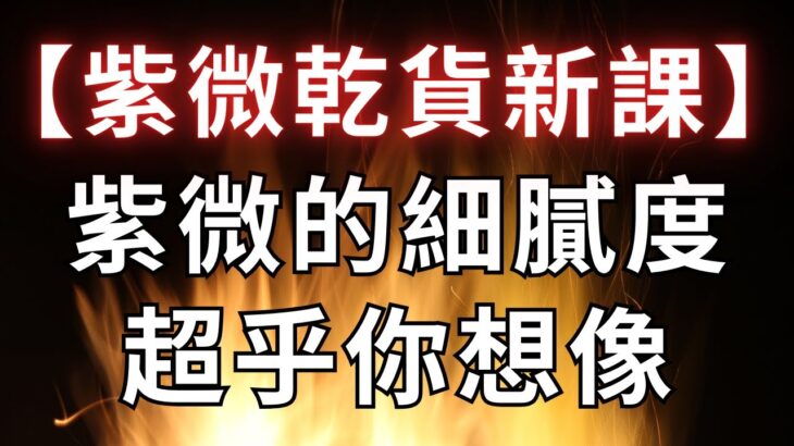 2025紫微乾貨新課 | 紫微斗數能多細膩超乎你想像！麥可大叔30年紫微斗數算命命理老師