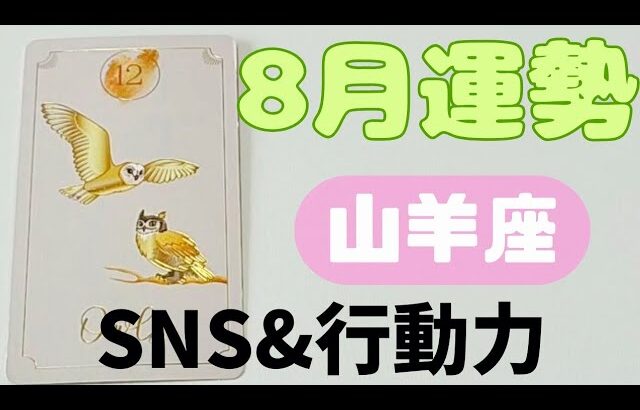 【山羊座】8月の運勢🍀▼タロットカード&オラクルカード&ルノルマンカード占い