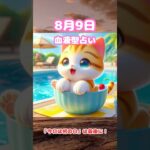 😺めざまし占い⏰#8月9日#血液型占い#今日の運勢