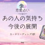 あの人の気持ちと今後の展開🦋恋愛タロット🦋あの人の気持ち🦋相手の気持ち🦋片思い復縁複雑🦋個人鑑定級占い