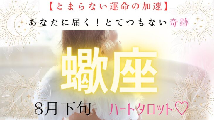 【止まらない運命の加速❣️】蠍座　あなたに届く　とてつもない連絡　8月下旬ハート❤️タロット#タロットカード#タロット#運勢#8月#恋愛#占い#タロット占い#さそり座