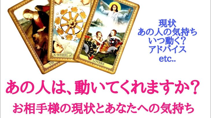 🌹恋愛タロット占い🌹あの人は、動いてくれますか？お相手様の現状とあなたへの気持ち