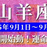 山羊座 タロット 【 やぎ座 ♑ 】週間リーディング( 2025年 9月1日の週) 奇跡の大転機！神展開の幸運期が始動✨🔑 山羊座 2025年9月 タロット占い