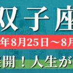 双子座 【 ふたご座 ♊ 】週間リーディング( 2025年 8月25日の週) 奇跡、今始まる！深い気づきのギフト到来✨🔑 双子座 2025年8月 タロット占い