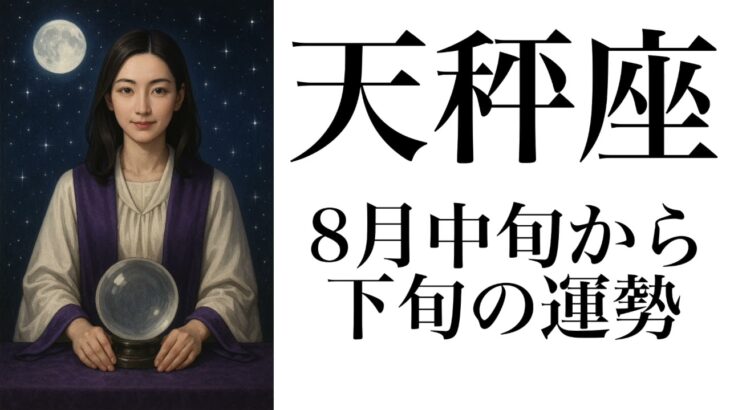 【2025年】天秤座8月中旬から下旬の運勢