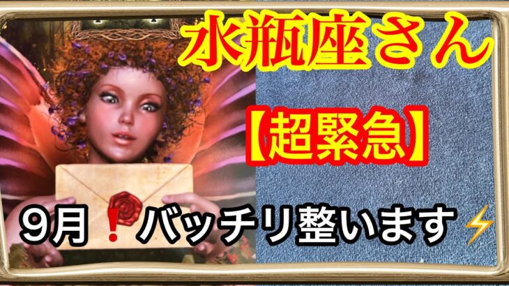 【今❗️目に止まった水瓶座さんへ⚡️】９月は❗️整理整頓でスッキリするタイミング😱本当にすごい時期にいます🩷ガッツリ読み解きました🃏