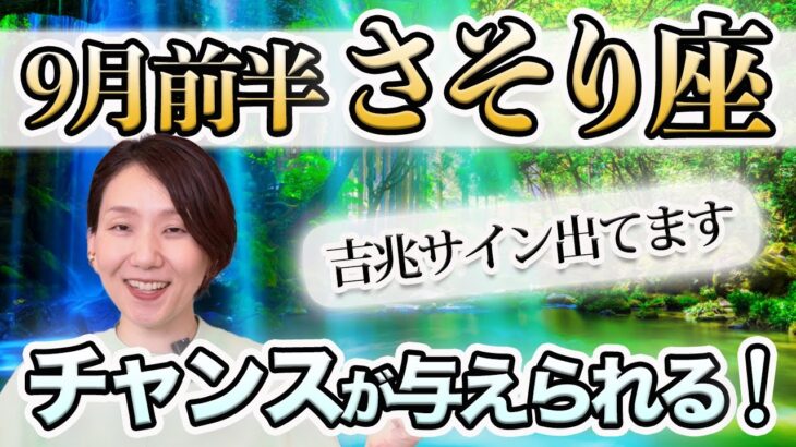 9月前半 さそり座の運勢♏️ / 吉兆のサイン出てる✨ 今だから与えられるチャンス🌈 もう飛び立っていい👍 【トートタロット & 西洋占星術】