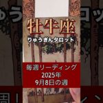 牡牛座の9月8日の週。タロット占い。#りゅうぎんタロット #牡牛座