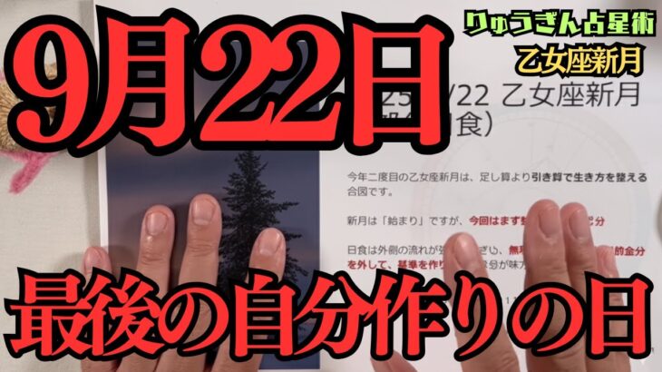 【緊急配信】9月22日乙女座新月♍️の実り‼️西洋占星術🌟今回は引き算、手放し、整える新月🌙素晴らしい秋🍂への準備🌰