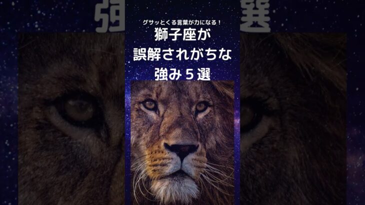 獅子座が誤解されがちな強み５選 |　しし座さん必見！言われてグサッとくる言葉が実はあなたの最強の強み　自己肯定感を上げる　#星座占い #占い #獅子座
