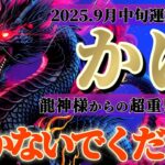 蟹座さんへ9月中旬🐉龍神様の御告げ【1番大切なものが残ったようですね✨💎✨】✡️キャラ別鑑定付き✡️　