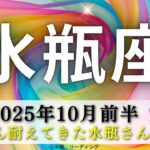 【みずがめ座10月前半】もう泣いてもいいんだよ。。🥹🫶🏻たくさん耐えてきた水瓶座さんへ💌辛さが痛いほど伝わってきた😢