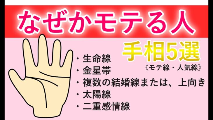 【占い】なぜかモテる人の手相5選《手相鑑定》