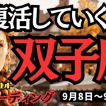 【双子座】♊️2025年9月8日の週♊️大復活していく。自分から話しかけて行く時。そして直感を大切に。ふたご座。タロット占い