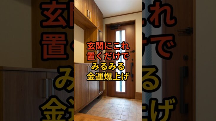 玄関に置くだけで不思議なほど金運爆上げするモノ #風水 #金運 #開運  #shorts