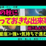 【蟹座】この秋に届くとっておきな出来事🥹✨️🌈▼タロットカード&オラクルカード&ルノルマンカード占い